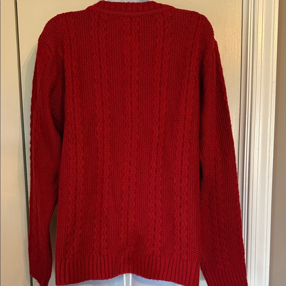 Elegant Red Button-Up Cardigan - Picture 4 of 4